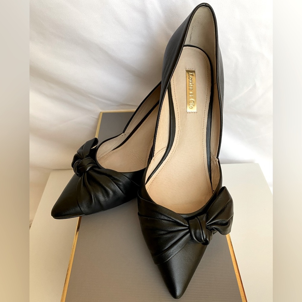 Louise et Cie Adelena black 7.5 kitten heel